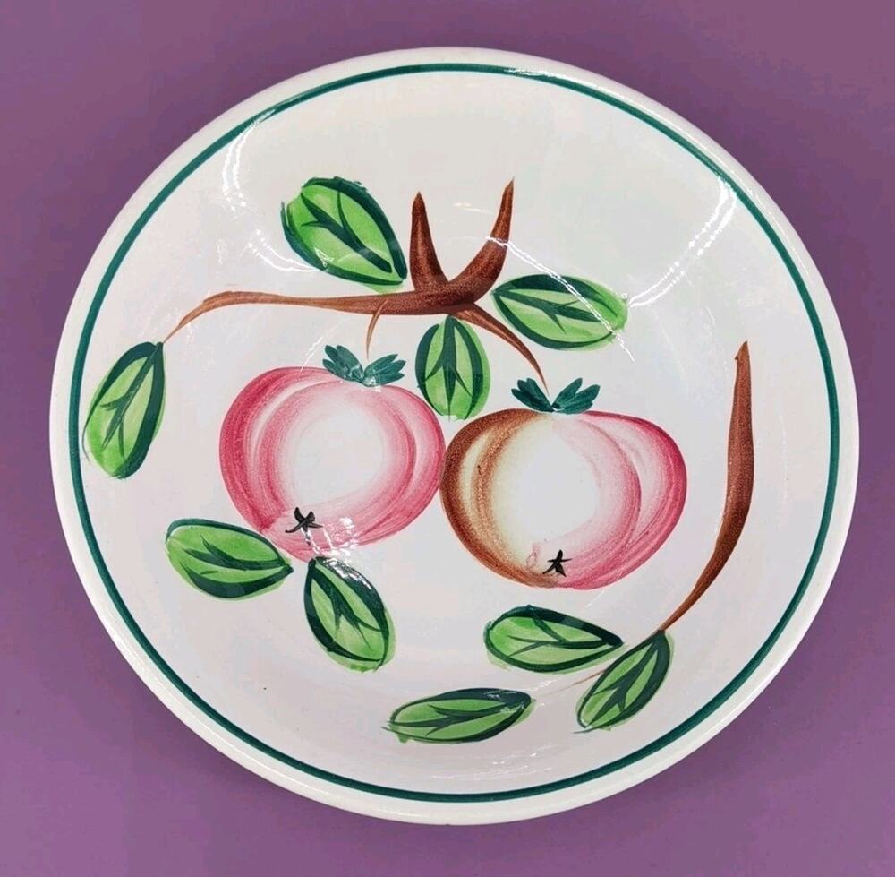 VTG MCM Eagle Brand Ironstone Ware Hand Painted Fruit 9.5” Made in Japan EUC